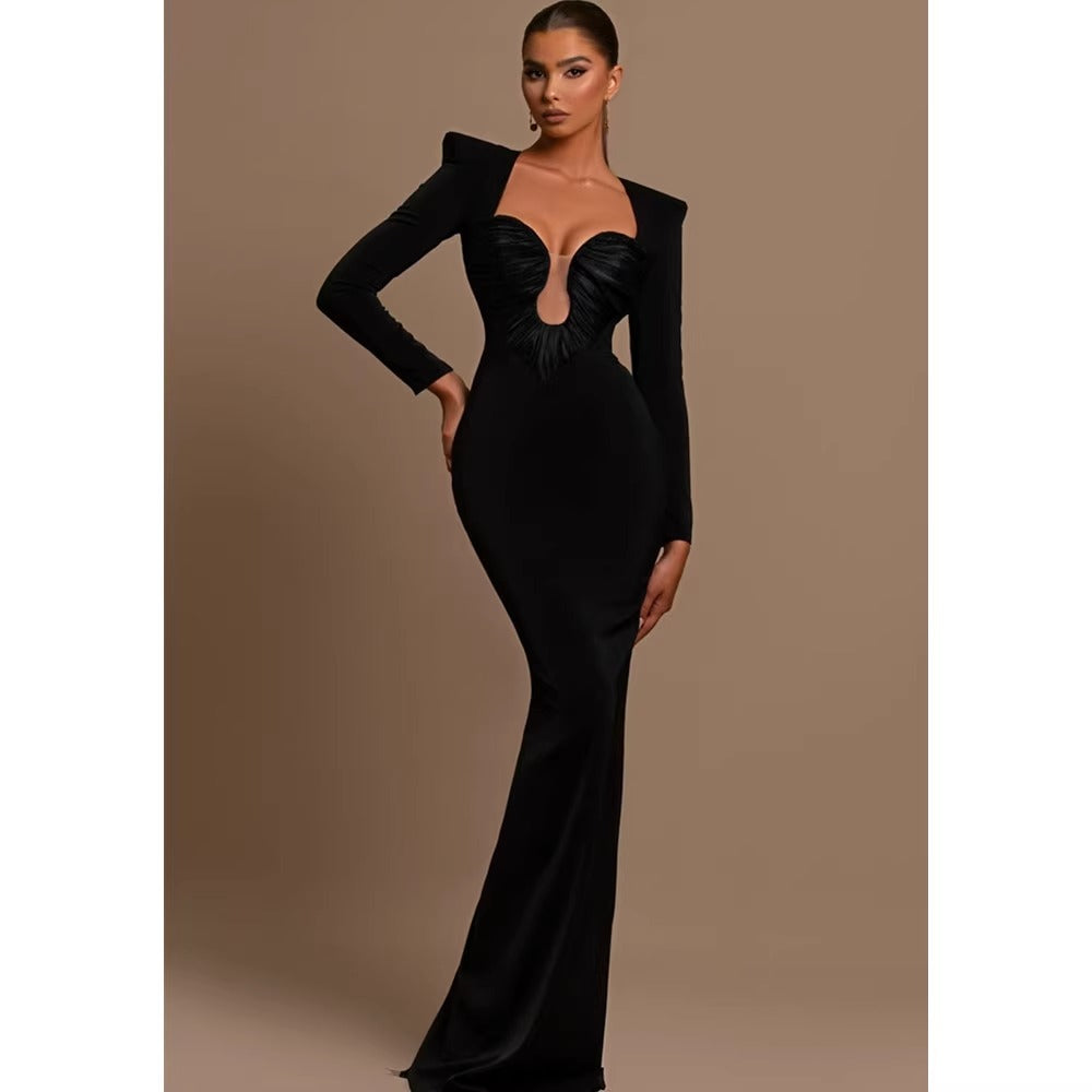 Moon Heart Ruched Gown