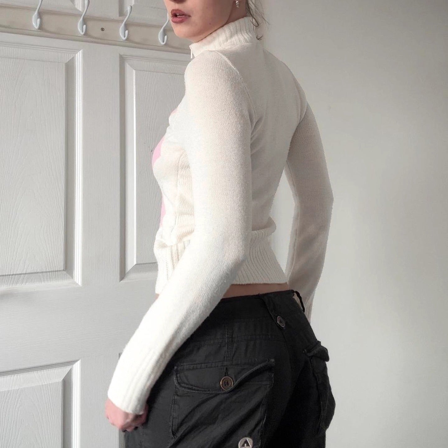 Safiyah Quilted Zip-Up Cardigan