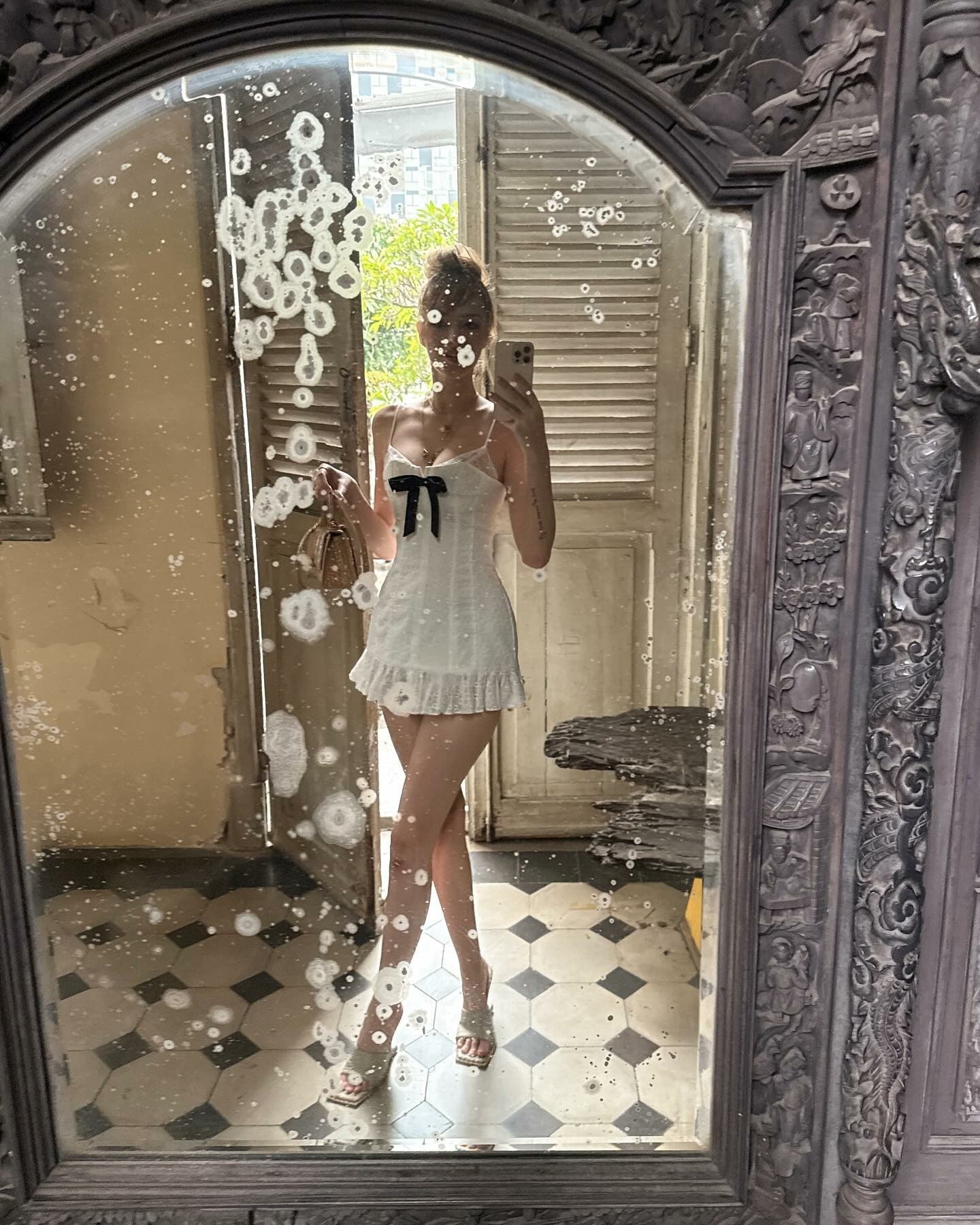 Hallie Broderie Ruffle Mini Dress