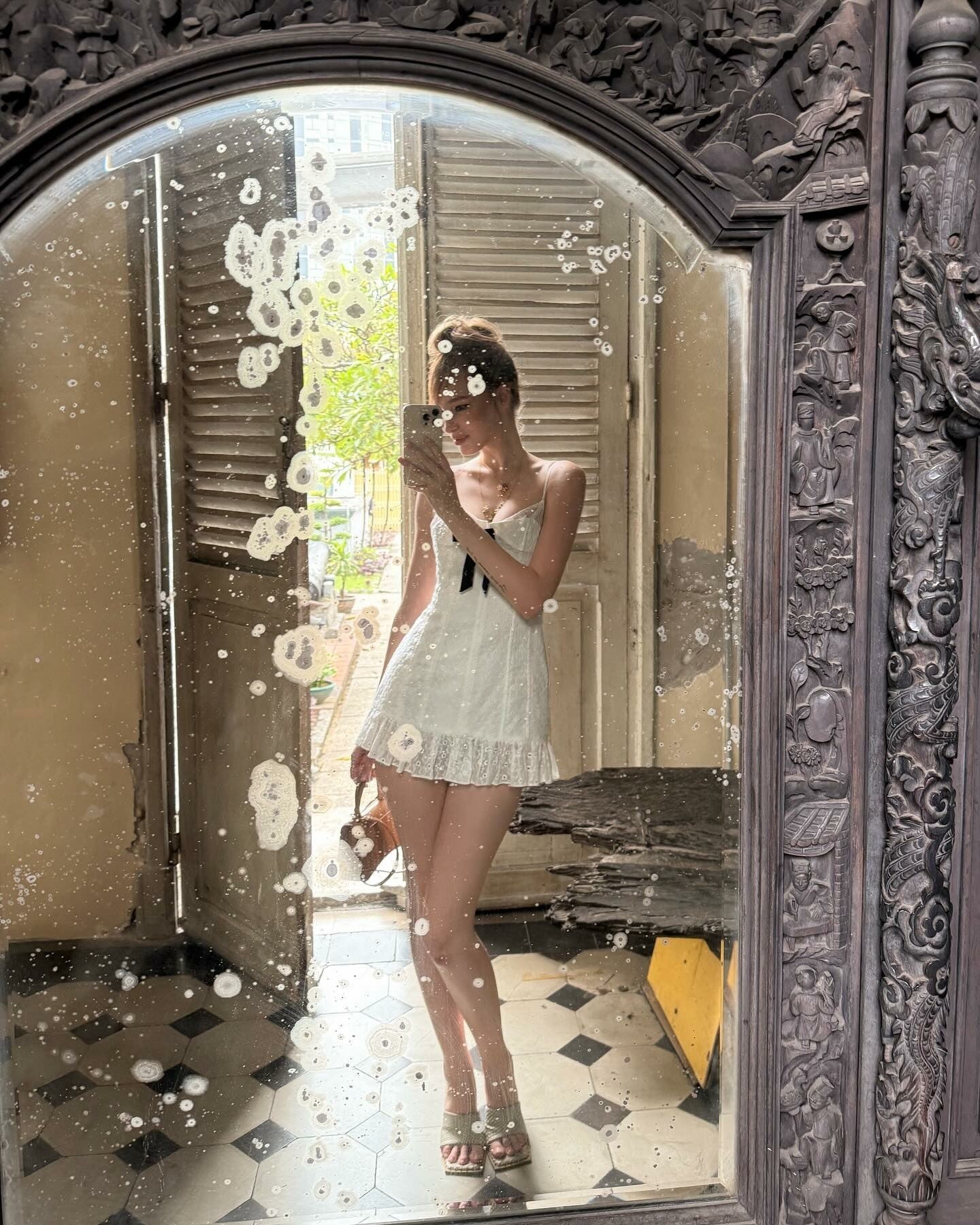 Hallie Broderie Ruffle Mini Dress