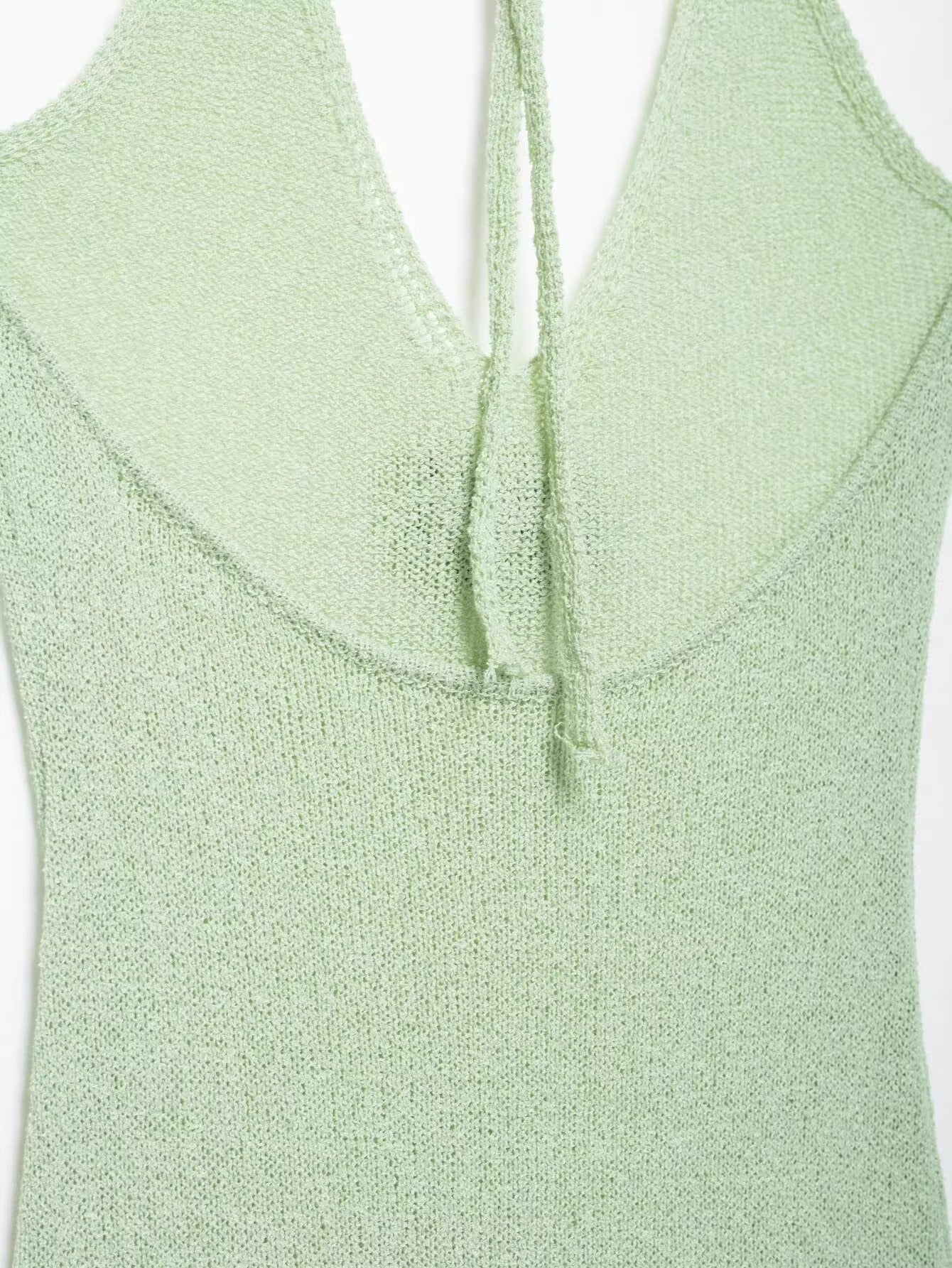 Collins Light Knitted Halter Midi Dress