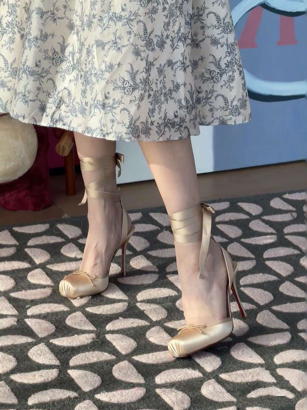 Venice Lace Up Ballet Heels