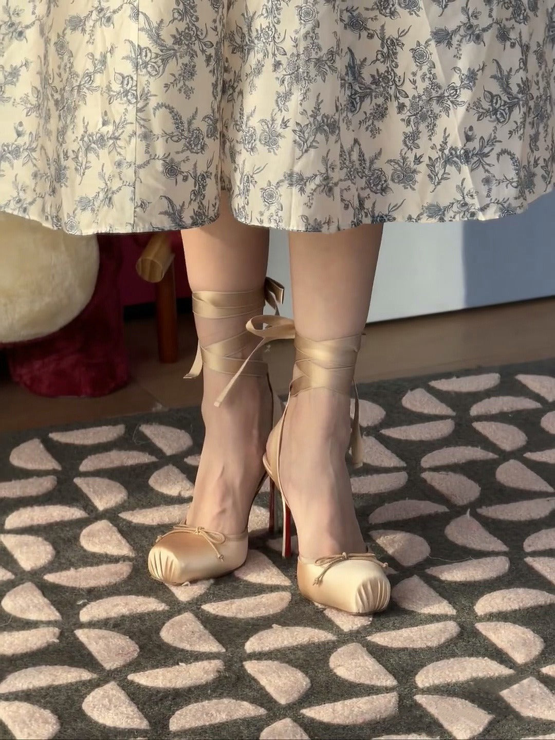 Venice Lace Up Ballet Heels