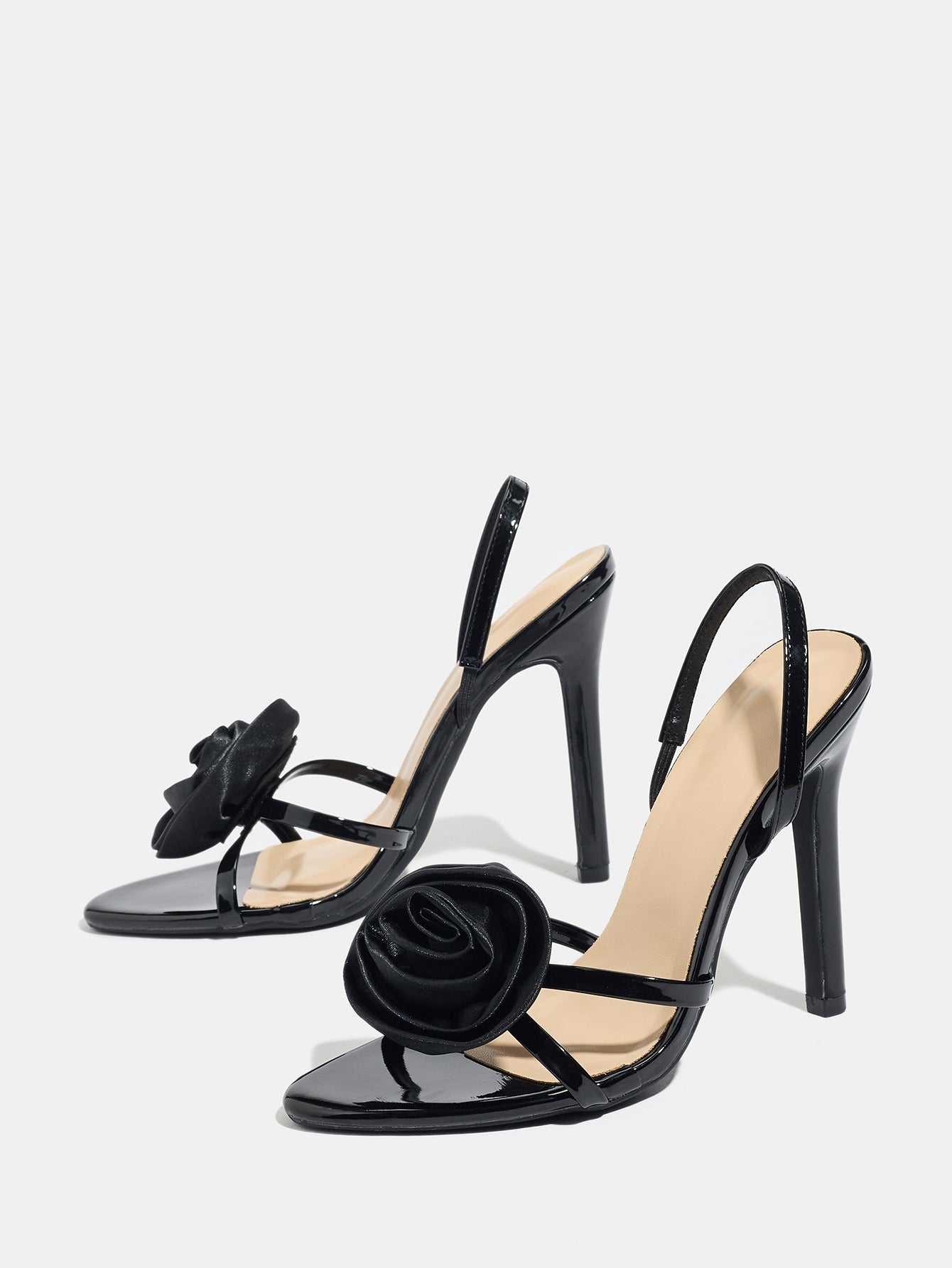 Raeghan Rose Satin Stiletto Sandals