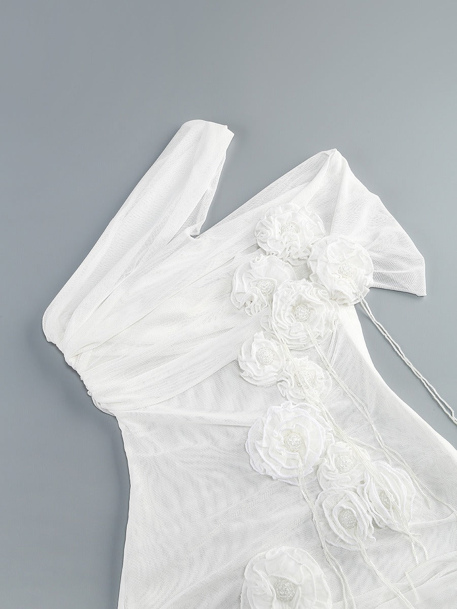 Iona Ethereal Bloom Ruched Mini Dress