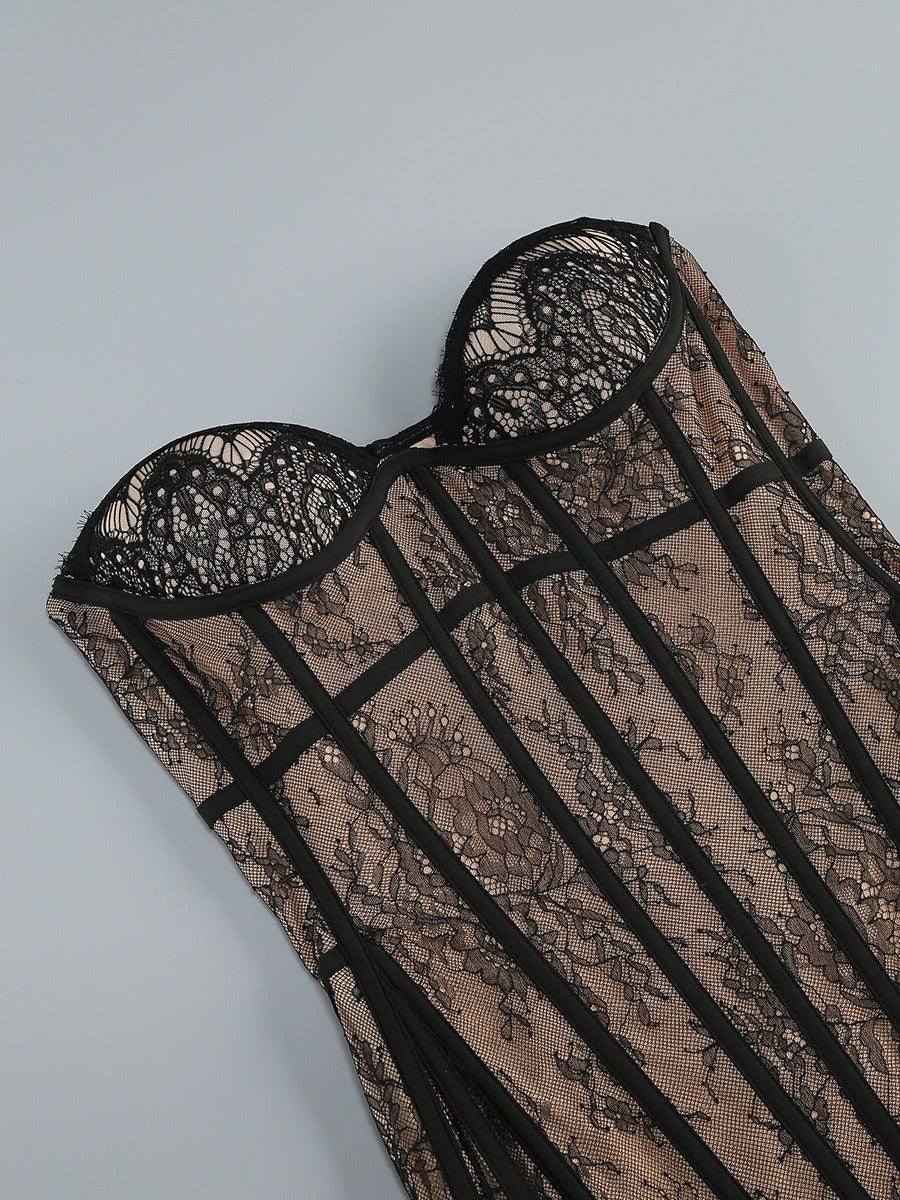 Lydia Lace Corset Maxi Dress