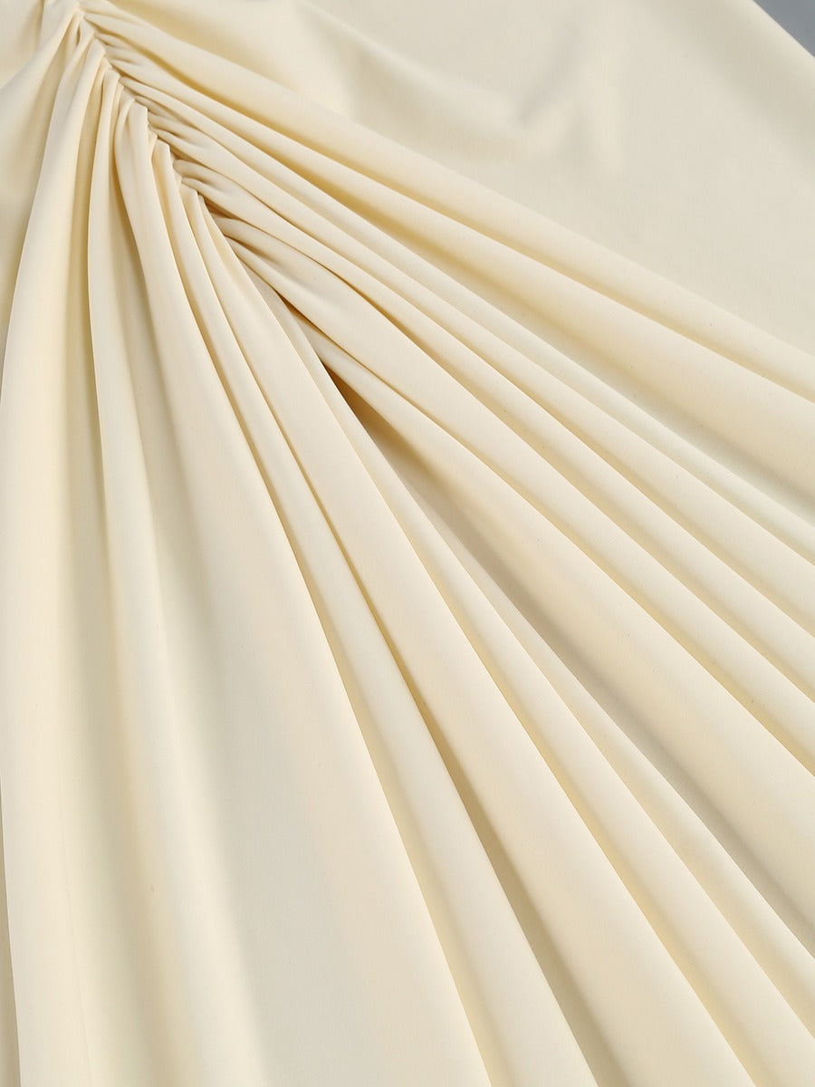 Diem Ruched Off-Shoulder Maxi Dress