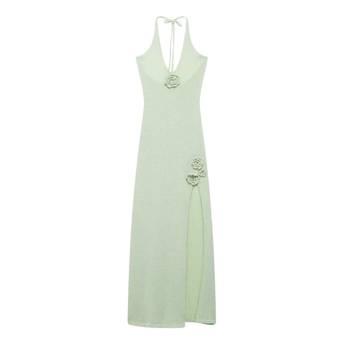Collins Light Knitted Halter Midi Dress