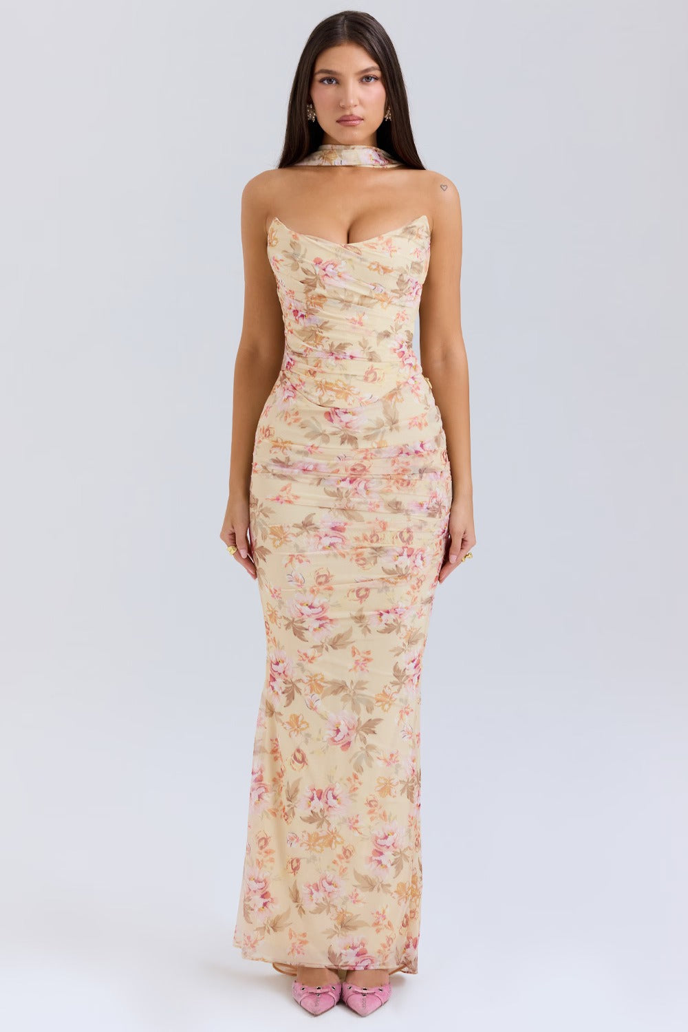 Anessa Floral Corset Top & Skirt Set