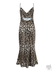 Constanza Backless Leopard Mini Dress
